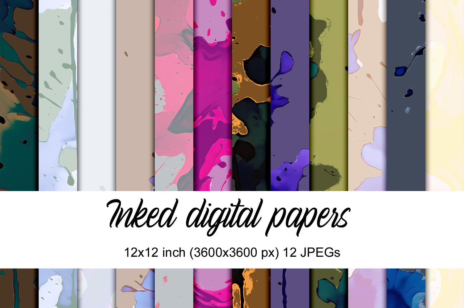 Inked Digital Papers Graphic by Andrea Kostelic · Creative Fabrica