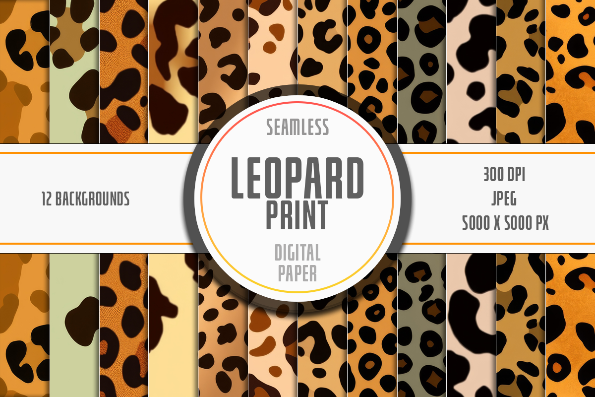 Leopard Print Digital Paper Pattern Graphic by RenatoRi Designs ...