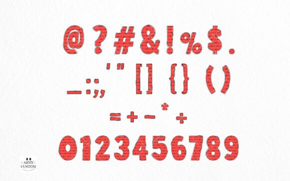 Love Valentine's Little Heart Font PNG with transparent background - Preview 3