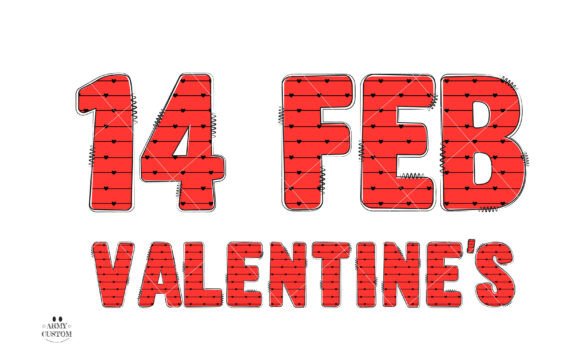Love Valentine's Little Heart Font PNG with transparent background - Preview 4