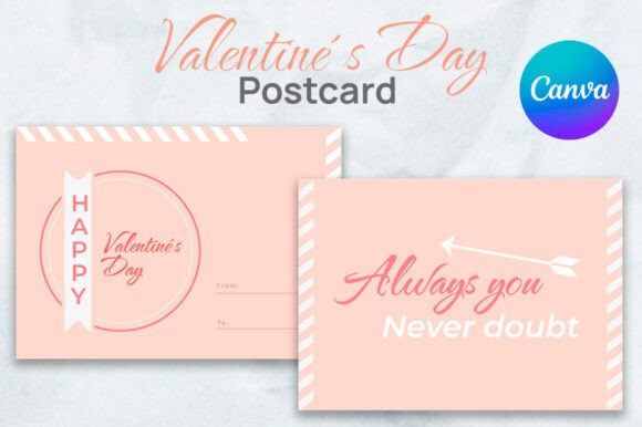 Minimalist Valentine's Day Postcard