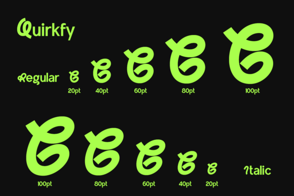 Quirkfy Font PNG with transparent background - Preview 4