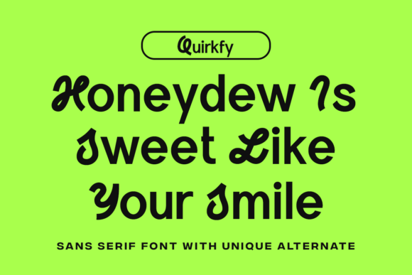 Quirkfy Font PNG with transparent background - Preview 6