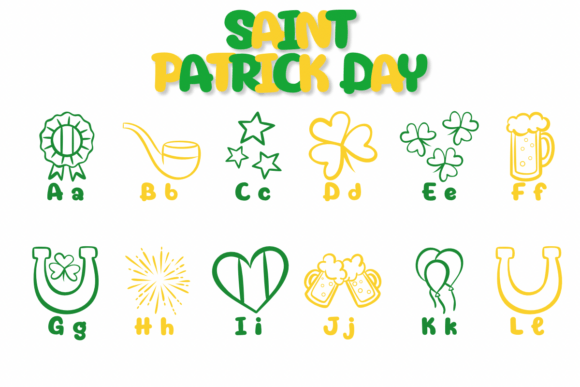 Saint Patrick Day Font PNG with transparent background - Preview 1