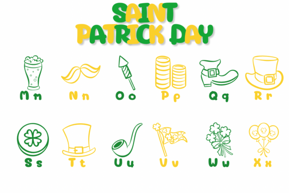 Saint Patrick Day Font PNG with transparent background - Preview 2
