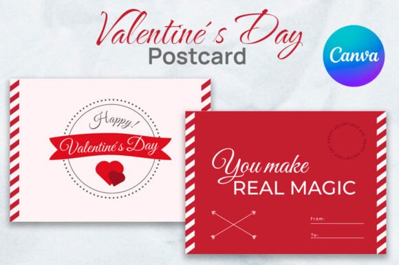 Valentine's Day Postcard Print and Edit