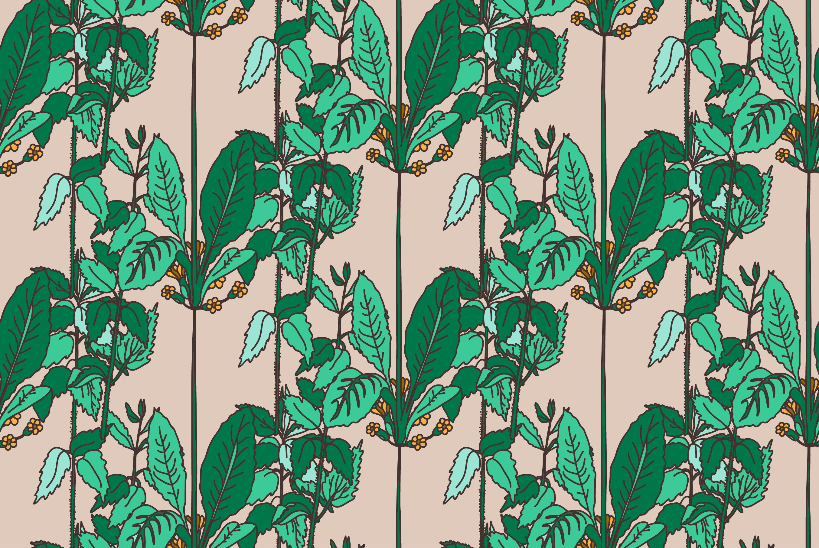 Abstract Floral Botanical Repeat Pattern Graphic by colana · Creative ...