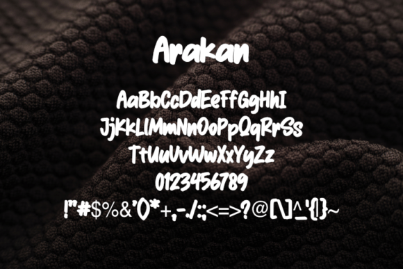 Arakan Font - Preview 1