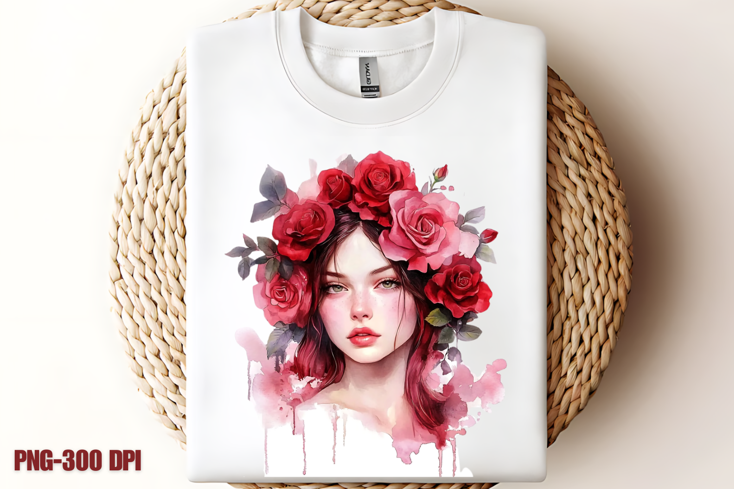 Dark Rose Girl Sublimation Clipart Graphic by ArtiCraft Designs ...