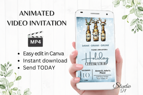 Digital Holiday Party Invitation