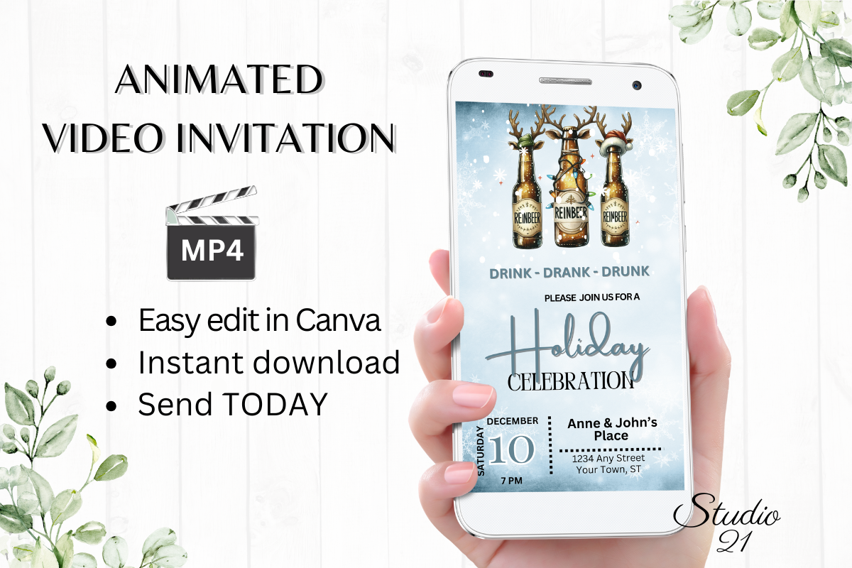 Digital Holiday Party Invitation