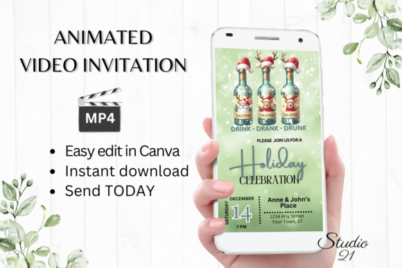 Digital Holiday Party Invitation
