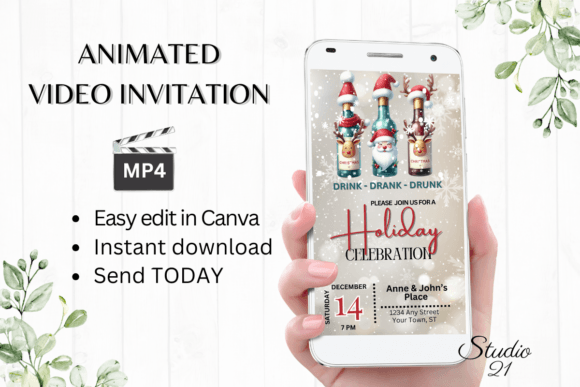 Digital Holiday Party Invite