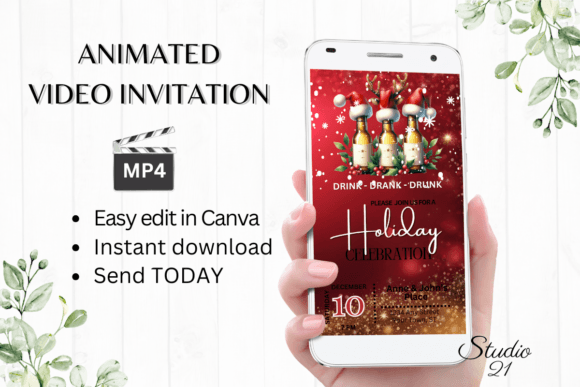 Electronic Christmas Party Invitation
