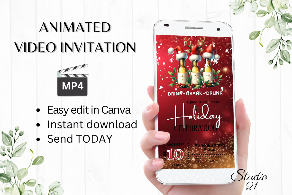 Electronic Christmas Party Invitation