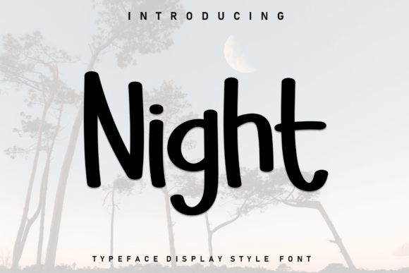 Night Display Font By Berkah Shop