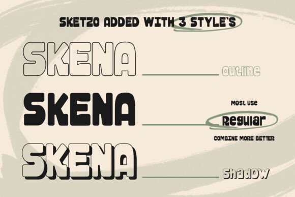 Sketzo Font PNG with transparent background - Preview 1