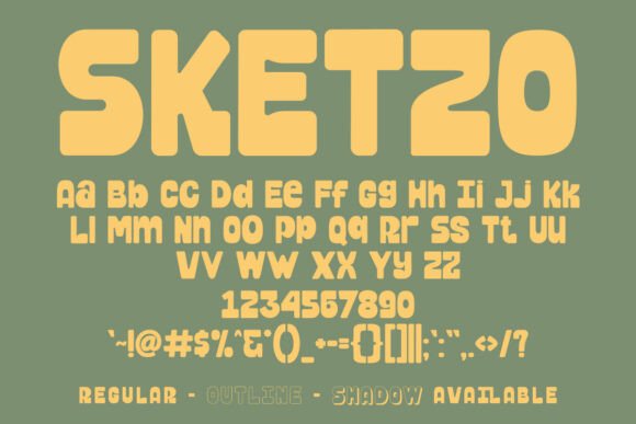 Sketzo Font font preview - 6