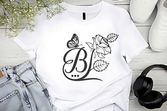 Beauty Flower Monogram Font - Preview 2