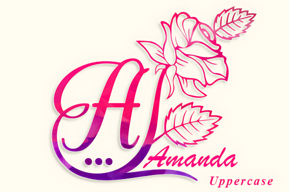 Beauty Flower Monogram Font - Preview 5