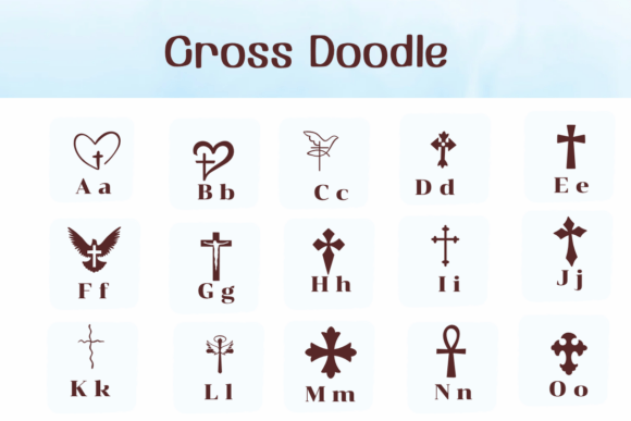 Cross Doodle Font - Preview 1