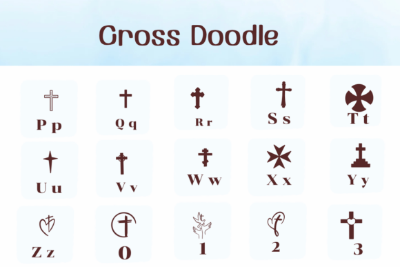 Cross Doodle Font - Preview 2