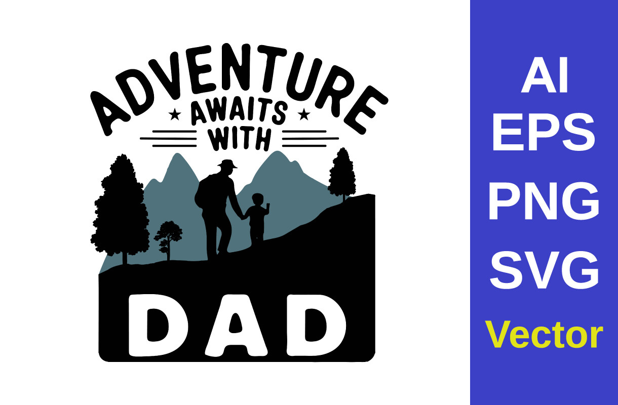 Father's Graphics Design Father's Day Design, Dad and Boy Graphic by sumon758 · Creative Fabrica
