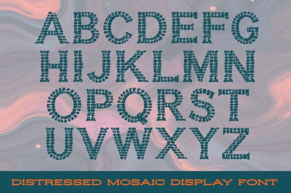 Mosaical Font PNG with transparent background - Preview 1