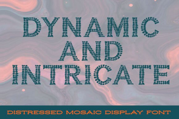 Mosaical Font PNG with transparent background - Preview 2