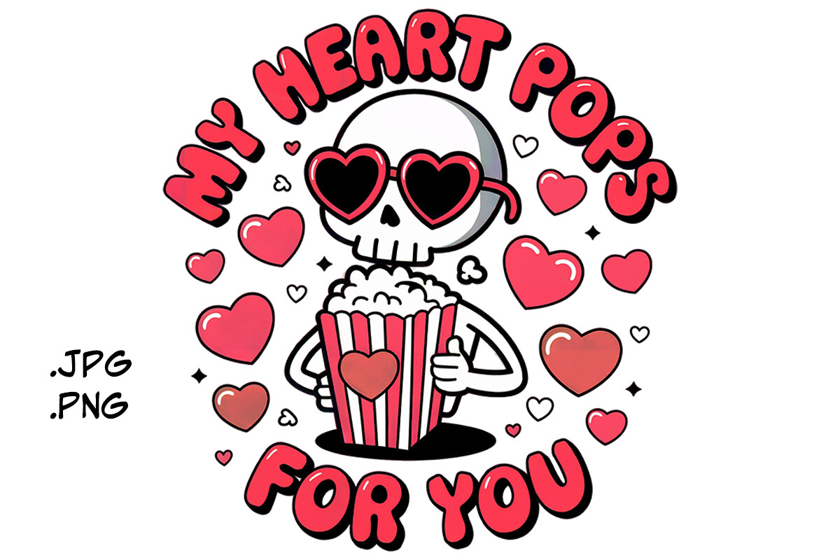 My Heart Pops for You Graphic by Joanna Redesiuk · Creative Fabrica