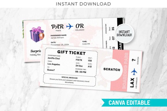 Surprise Holiday Scratch Card Template