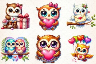 Valentine Owl Clipart Bundle Graphic by LibbyWishes · Creative Fabrica