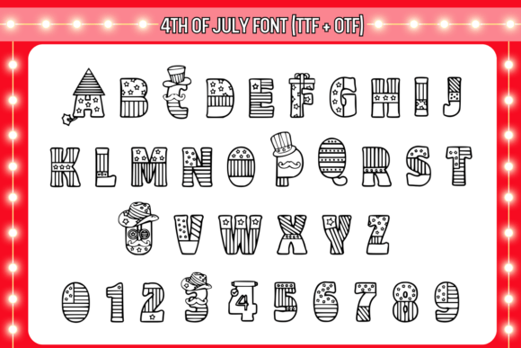 4th of July Font - Preview 1