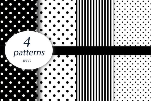 Black / White Polka Dot,stripes Patterns