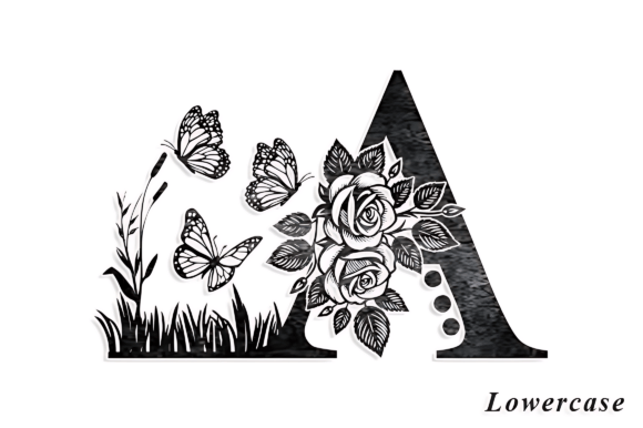 Butterfly Garden Monogram Font - Preview 5