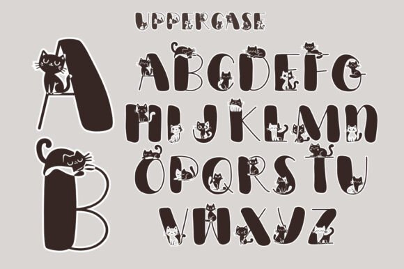 Cat Character Font - Preview 1