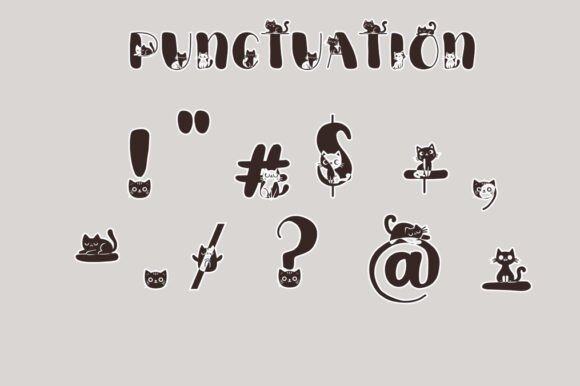 Cat Character Font - Preview 3