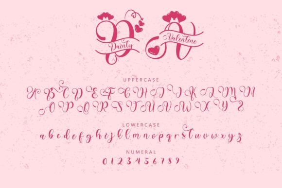 Dainty Valentine Monogram Font - Preview 4