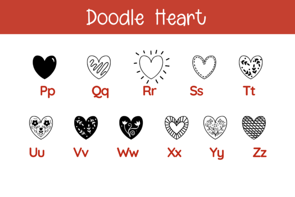 Doodle Heart Font - Preview 2
