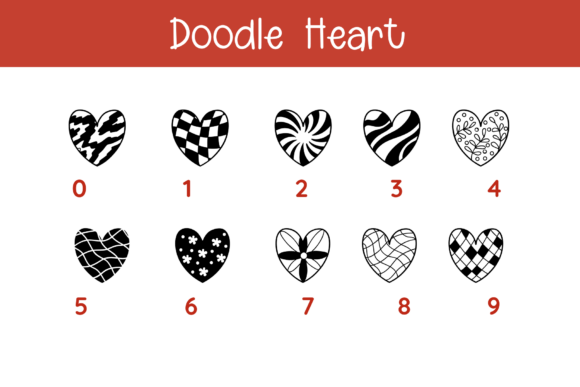 Doodle Heart Font - Preview 3