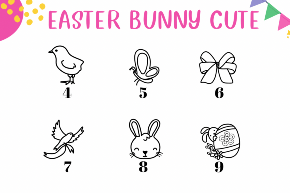Easter Bunny Cute Font PNG with transparent background - Preview 3