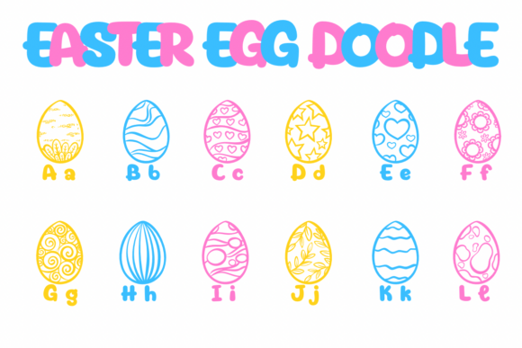 Easter Egg Doodle Font - Preview 1