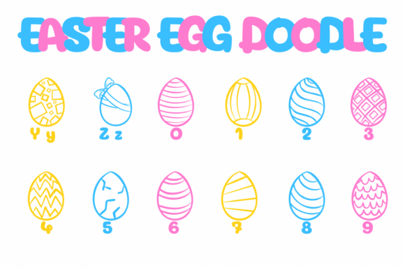 Easter Egg Doodle Font - Preview 3