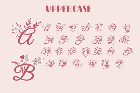Heart Love Valentine Font - Preview 1
