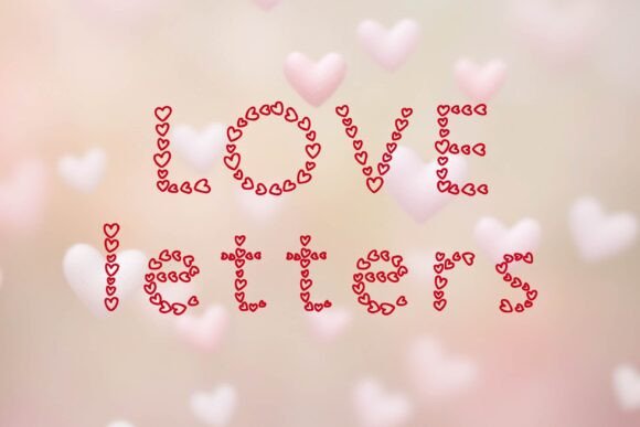 Heart Stroke Font PNG with transparent background - Preview 1