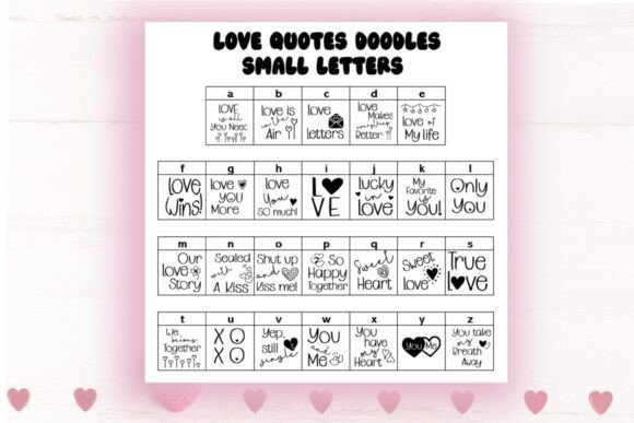 Love Quotes Font PNG with transparent background - Preview 2