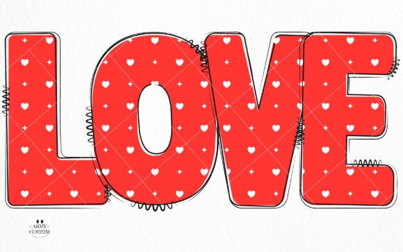 Love Valentine's Army Heart Font font preview - 1