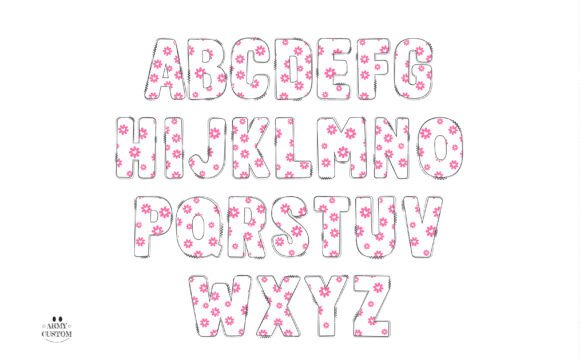 Love Valentine's Flower Font PNG with transparent background - Preview 2