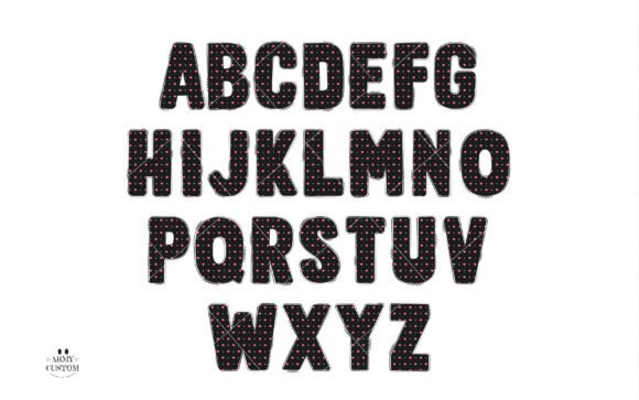 Love Valentine's Polka Dot Heart Font PNG with transparent background - Preview 2