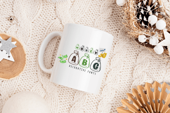 Money Bag Font PNG with transparent background - Preview 3
